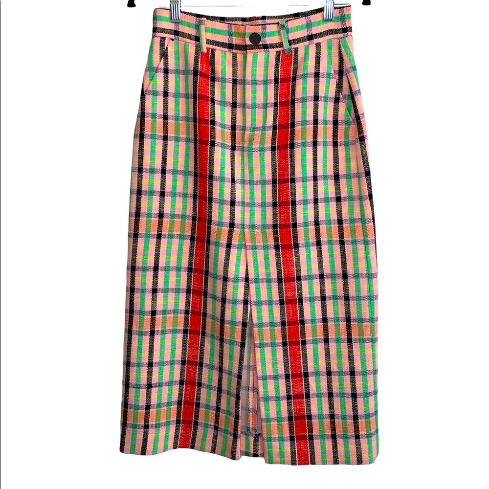 NEW Zara Women’s Below Knee Striped Pencil Skirt Size S